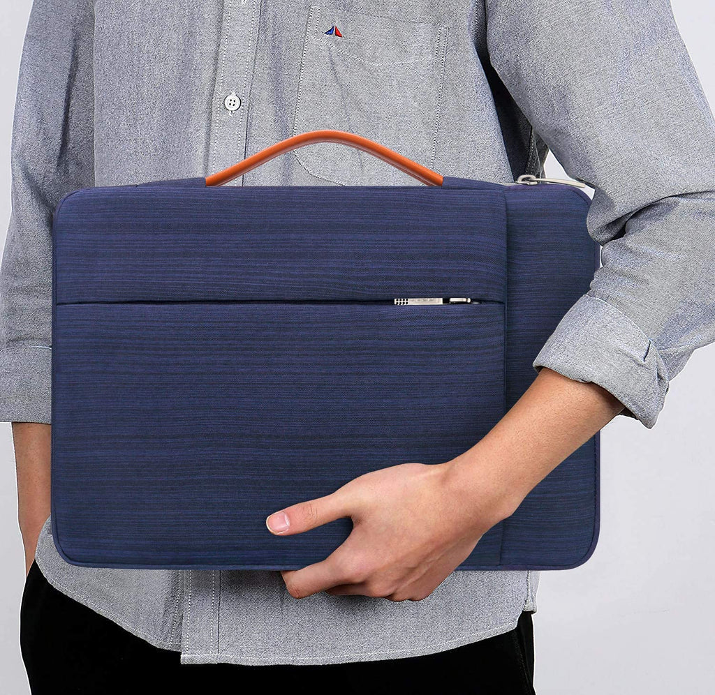 Lacdo 360° Protective Laptop Sleeve Case for 16 Inch Macbook Pro M5 Pro/Max A3428 A3429 (2026), M4/M3/M2/M1 A3403 A3186 A2991 A2780 A2485 A2141, 15 Inch Surface Laptop 7/6/5/4/3 Computer Bag, Blue