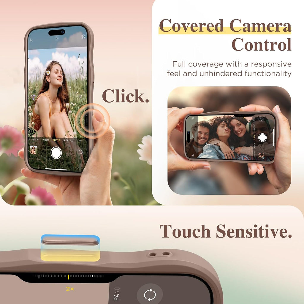 GVIEWIN for Iphone 17 Pro Max Case Compatible with Magsafe Curly Wave Edge