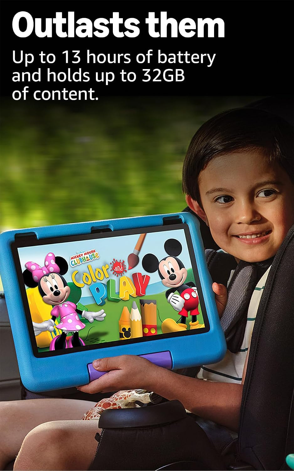 Amazon Fire HD 10 Kids Tablet (Newest Model) Ages 3-7 | Bright 10.1" HD Screen with Included Ad-Free and Exclusive Content, Robust Parental Controls, 13-Hr Battery, 32 GB, Disney Mickey Mouse