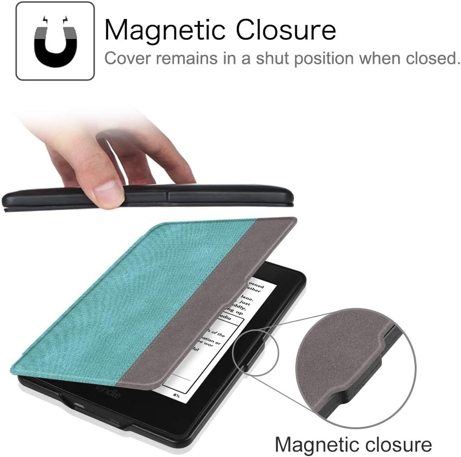 Fintie Slimshell Case for 6" Kindle Paperwhite 2012-2017, Turquoise