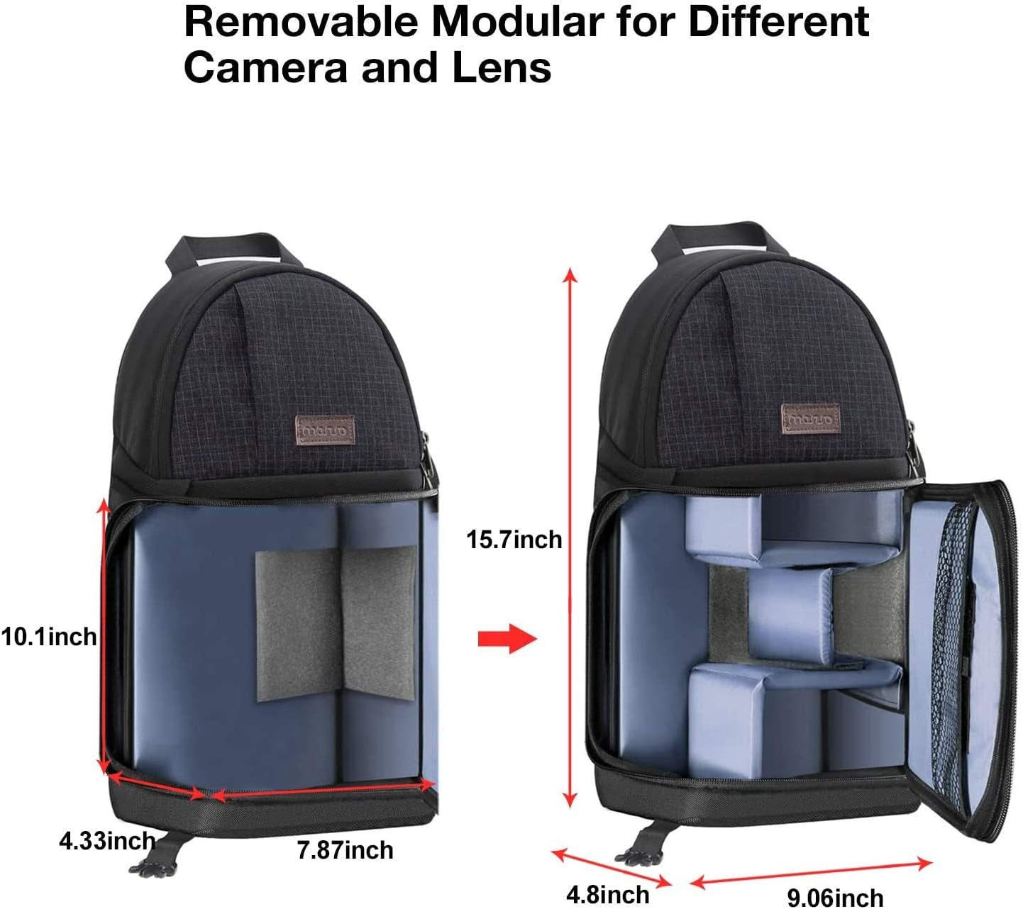 MOSISO Camera Sling Bag, Photography Shoulder Bag Compact Camera Backpack | Dslr/Slr/Mirrorless Camera, Quick Access, Tripod Holder, Custom Dividers, Compatible with Canon/Nikon/Sony/Fuji,Black