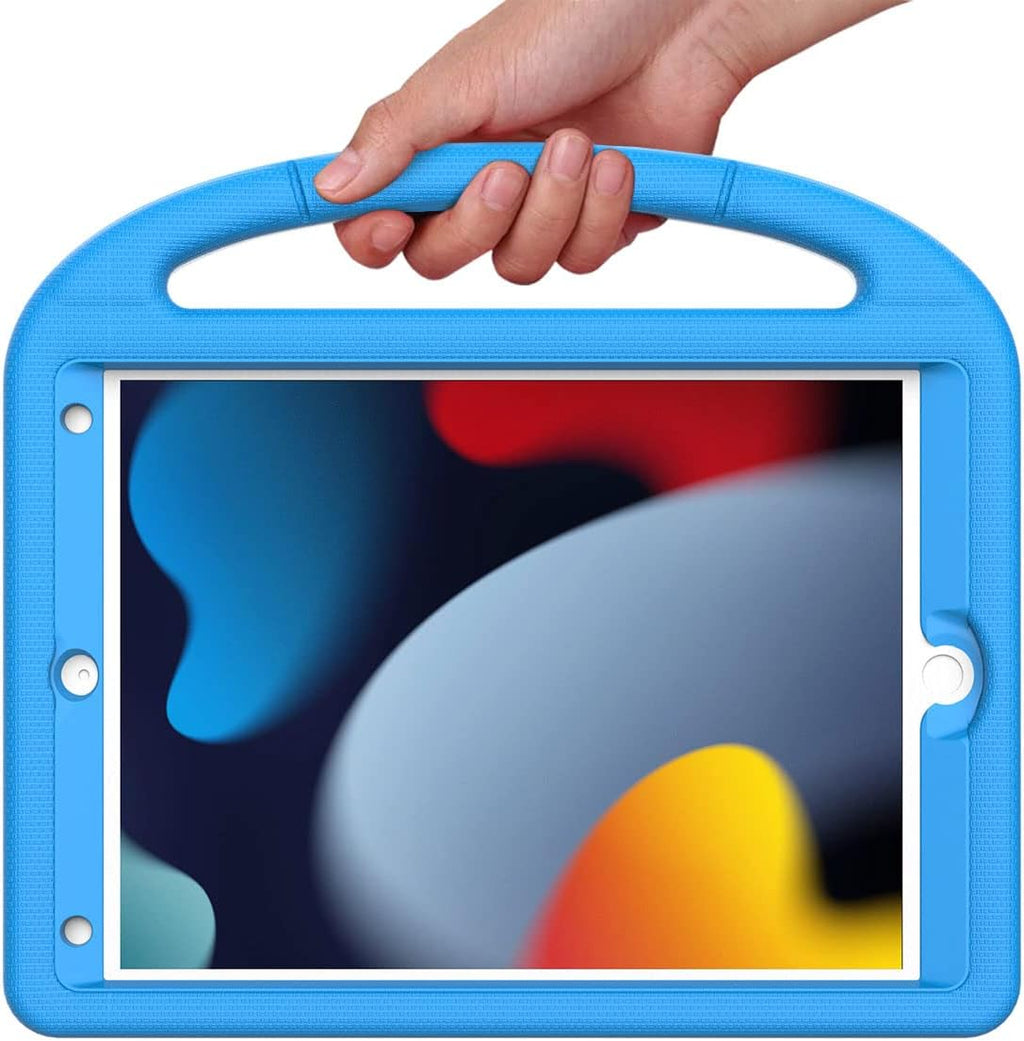 SUPLIK Kids Case for Ipad 9Th/8Th/7Th Generation - Ipad 10.2 Inch 2021/2020/2019 Case with Built-In Screen Protector, Durable Shockproof Handle Stand Kids Cover for Apple Ipad 7/8/9 Gen, Blue
