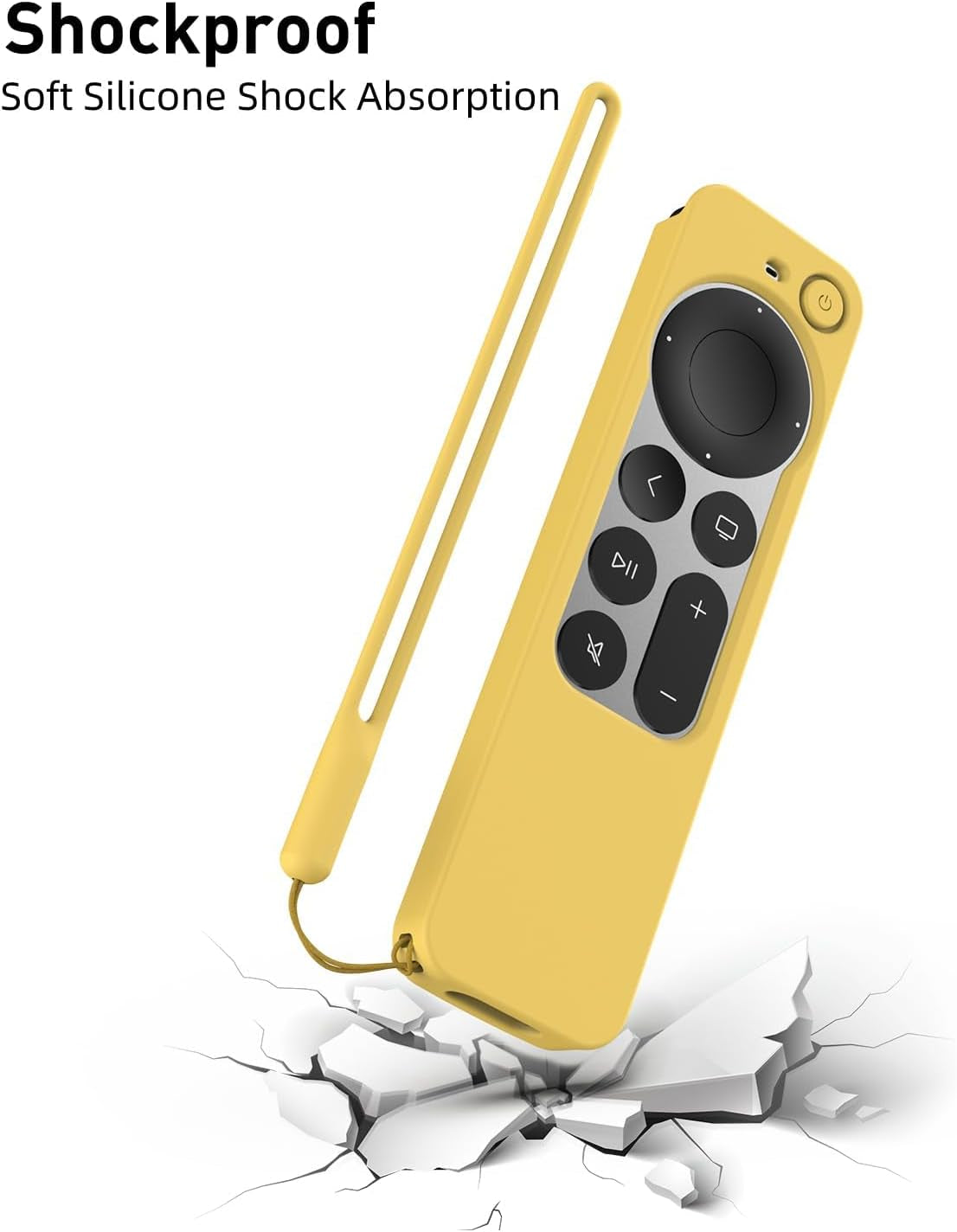 Compatible with Apple TV 4K Siri Remote Case 2021, Yellow