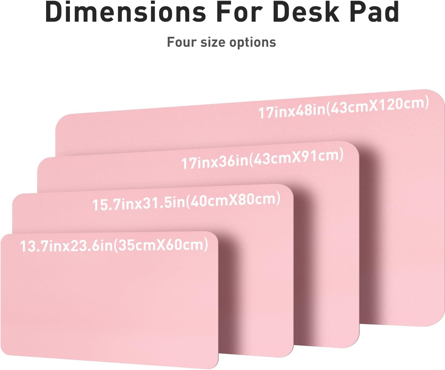 Aothia Leather Desk Pad Protector, Mouse Pad, Office Desk Mat, Non-Slip PU Leather Desk Blotter, Laptop Desk Pad, Waterproof Desk Writing Pad for Office and Home (31.5" X 15.7", Fairy Pink)