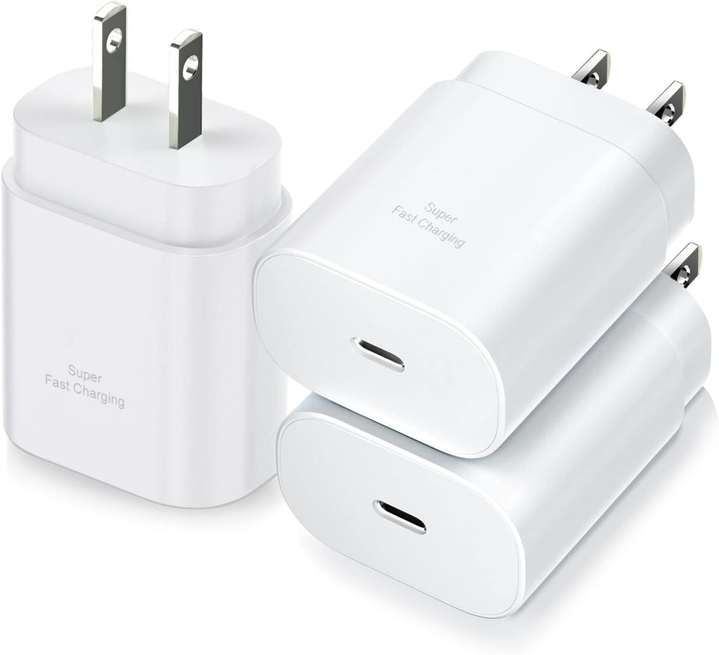 USB C Charger Block, Costyle 3 Pack 25W Super Fast Charger Type C Charging Block Compatible Iphone 15/14/13/12 Mini/11 Pro Max/Xs/Xr/Se/Ipad Pro, Samsung S25/S24/S23/S22 Ultra/S21 Plus/S20 Fe-White
