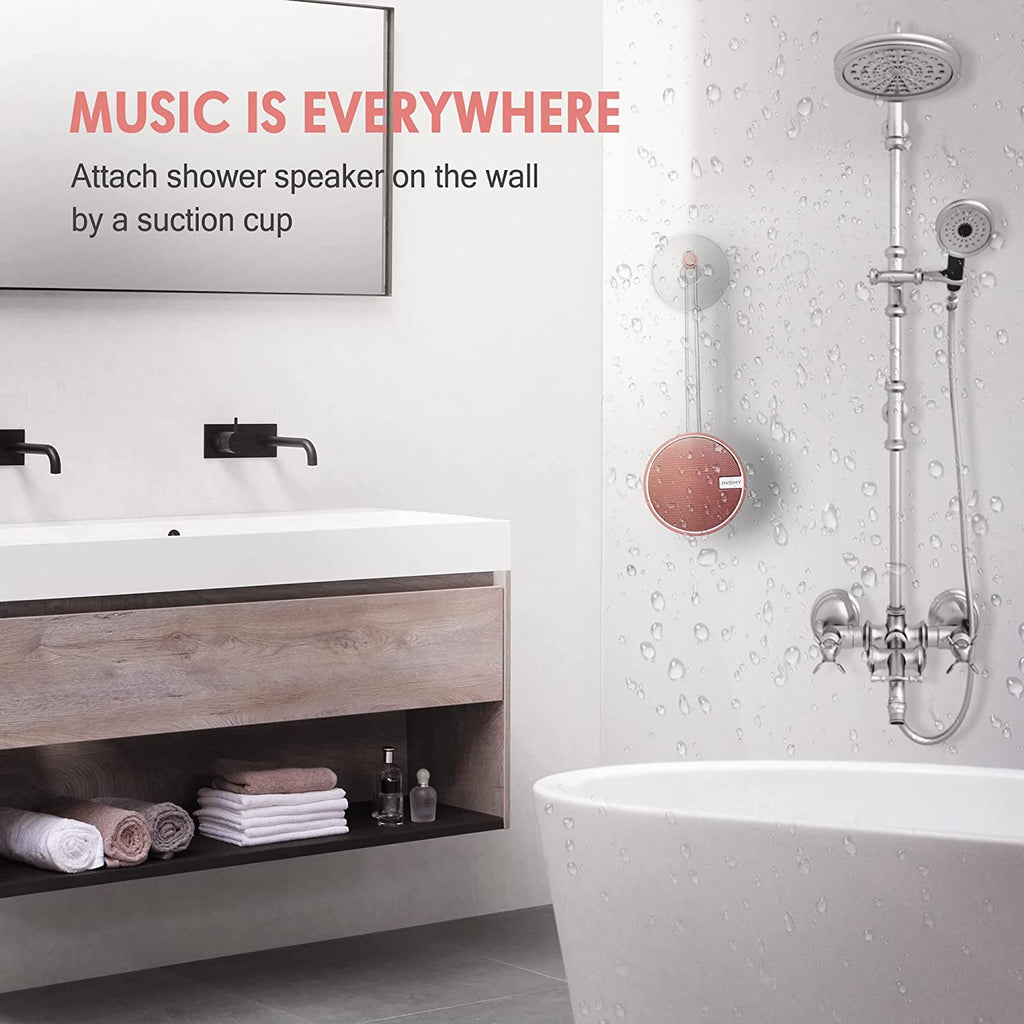 INSMY C12 IP67 Waterproof Shower Bluetooth Speakers Portable Small Speaker