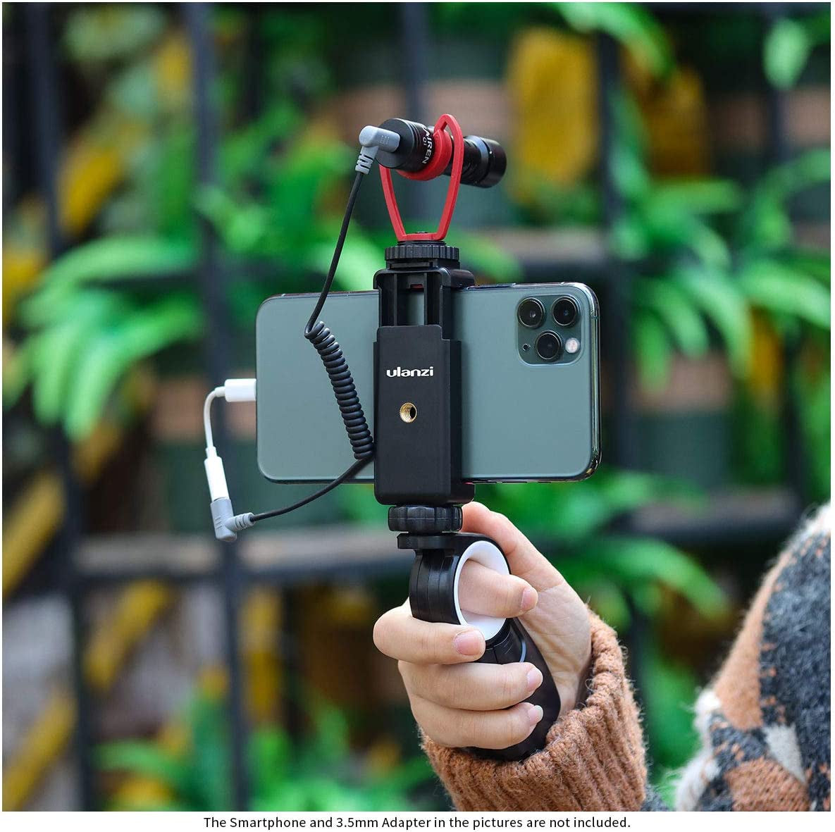 ULANZI ST-07 Phone Tripod Mount with Cold Shoe Mount for Microphone LED Video Light 1/4'' Tripod Screw for Iphone 11/Pro/Pro Max XS Max XR X 8 7 plus Samsung Galaxy Oneplus Google Pixel Vlog Vlogging