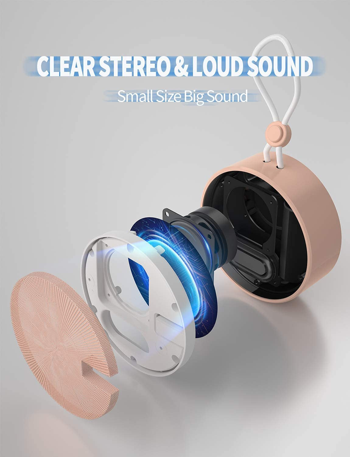 INSMY C12 IP67 Waterproof Shower Bluetooth Speakers Portable Small Speaker
