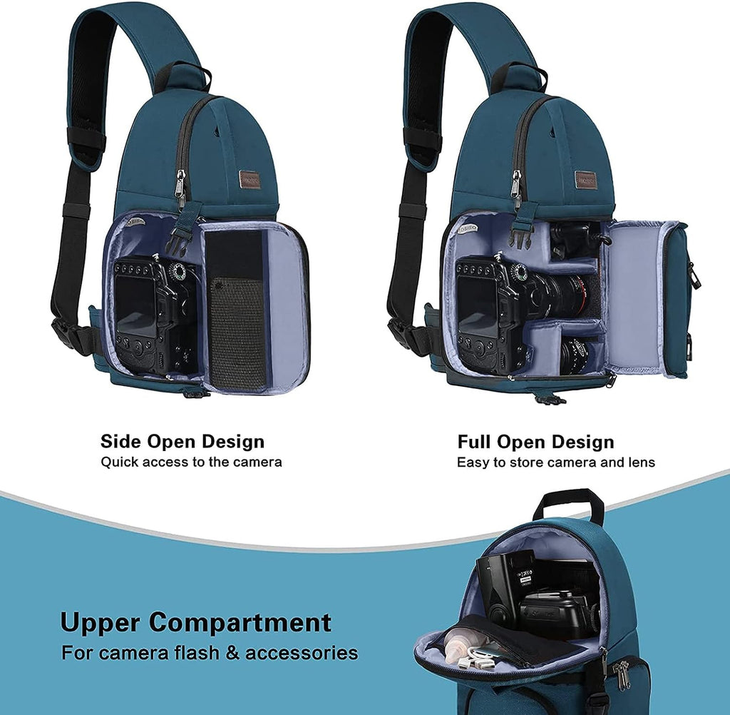 MOSISO Camera Sling Bag, Photography Shoulder Bag Compact Camera Backpack
