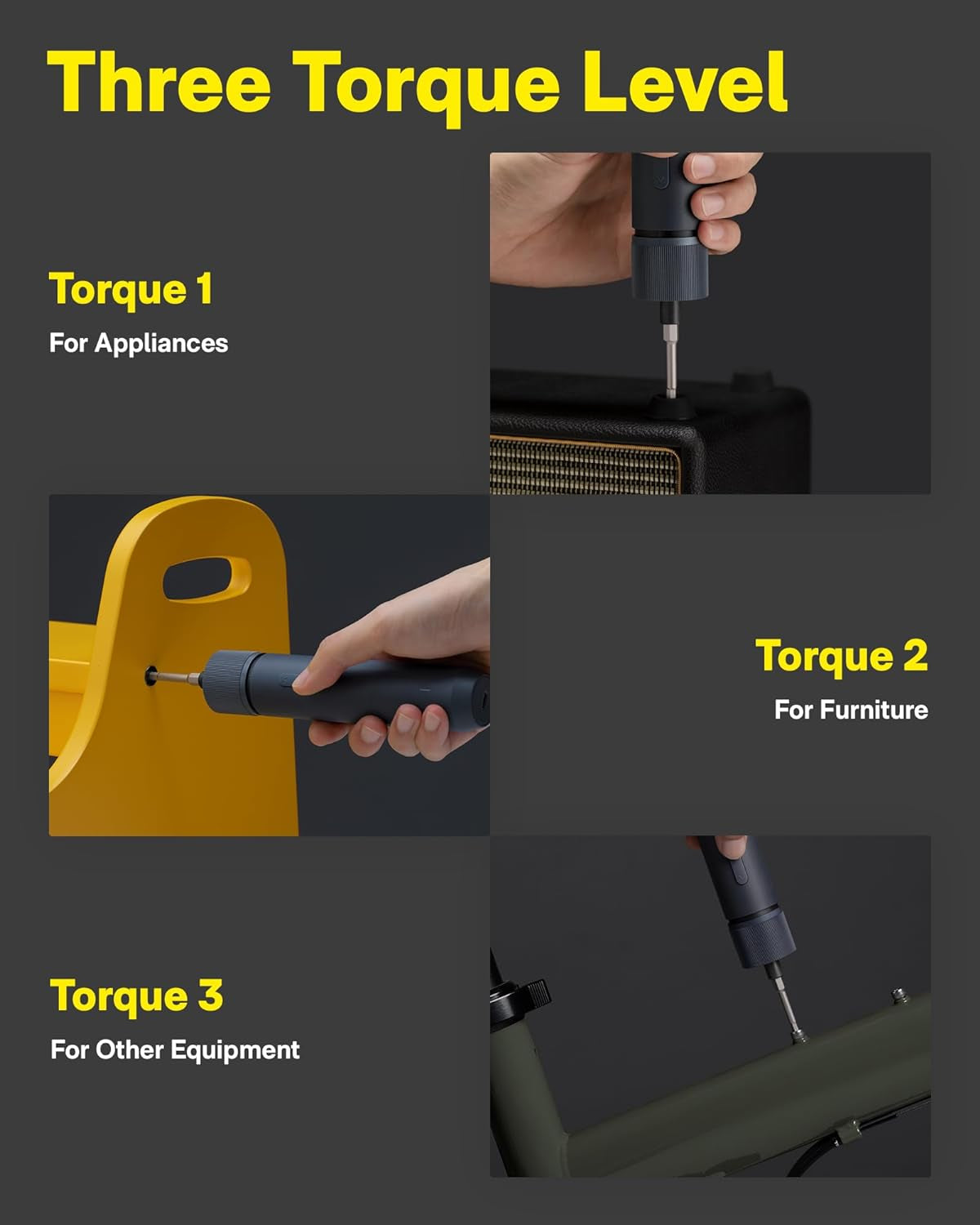 HOTO 25-Piece Upgraded Electric Screwdriver Kit, Cordless Screwdriver