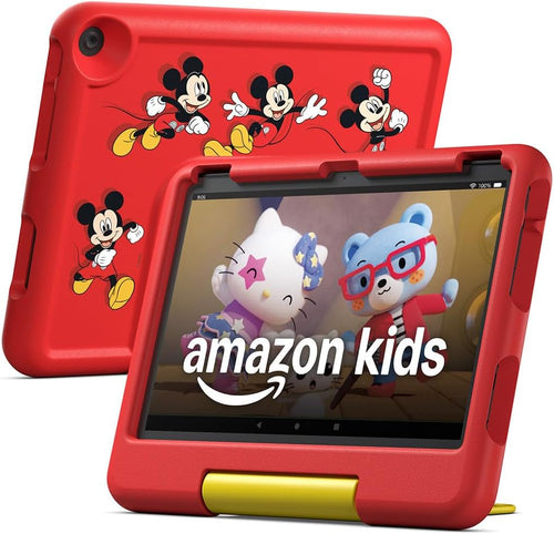 Amazon Fire HD 10 Kids Tablet (Newest Model) Ages 3-7 | Bright 10.1" HD Screen with Included Ad-Free and Exclusive Content, Robust Parental Controls, 13-Hr Battery, 32 GB, Disney Mickey Mouse