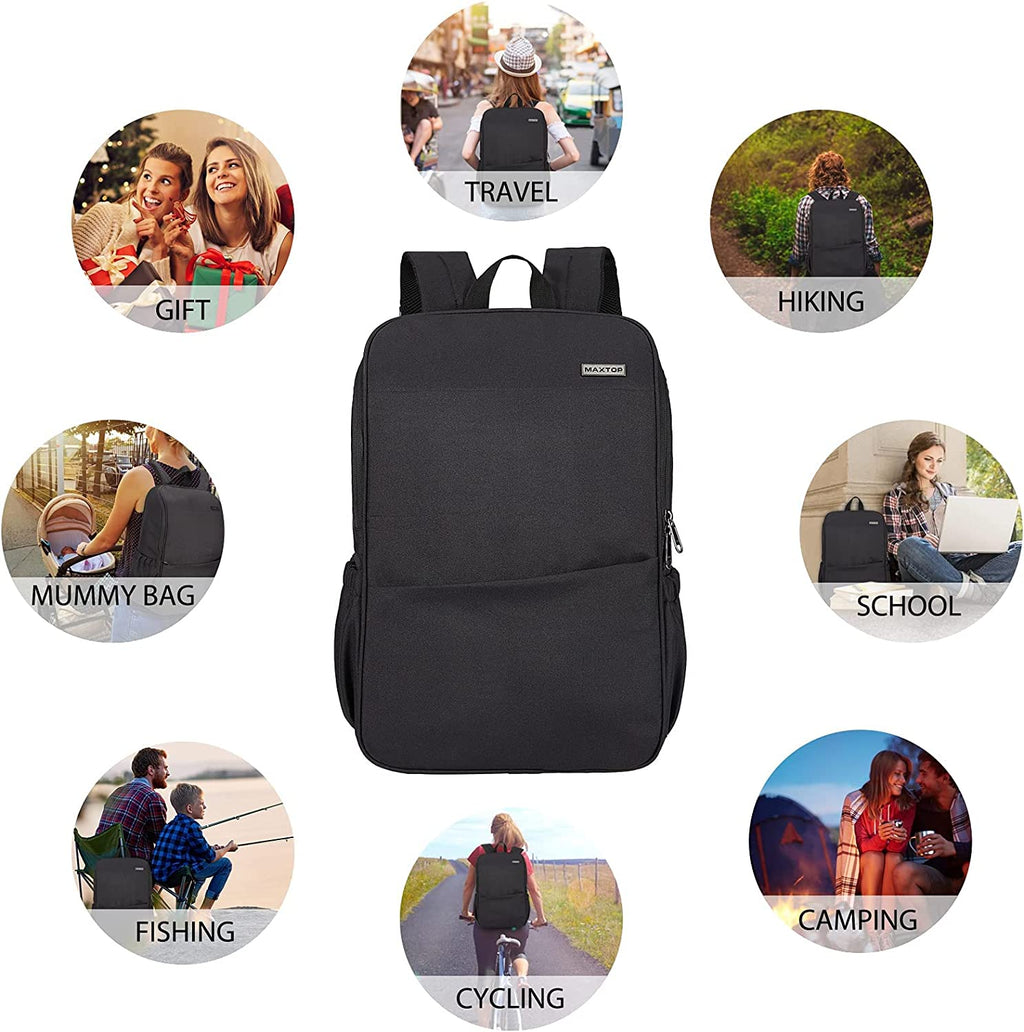 MAXTOP Deep Storage Laptop Backpack Business Anti-Theft Backpacks[Water Resistant] College Computer Bookbag Fits 15 Inch Laptop Black