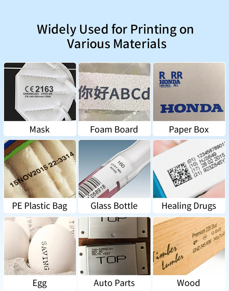 Willita Handheld Thermal Inkjet Printer English Language Production Date Number Logo Expiry Date Label Plastic Hand Jet Printer