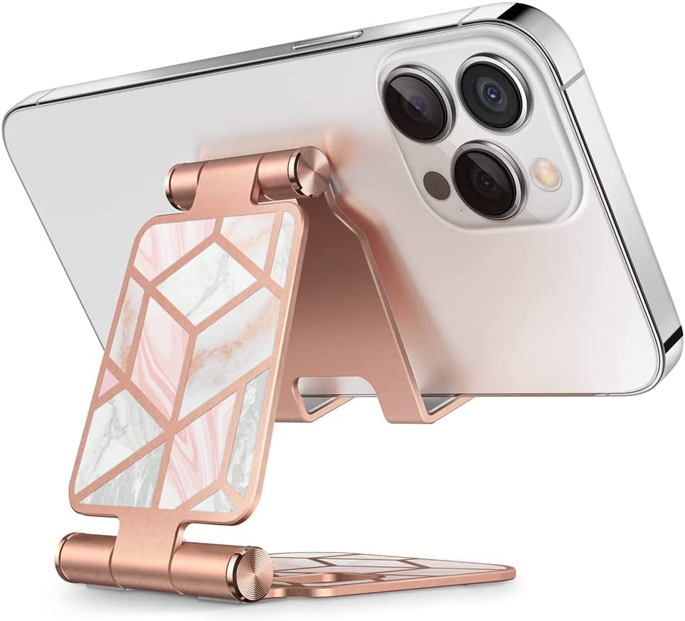 I-Blason Cell Phone Stand for Desk, Phone Holder Fits All Phones, Marble | Sturdy Stand, Foldable, Stylish