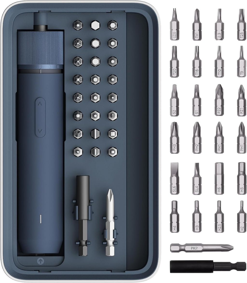 HOTO 25-Piece Upgraded Electric Screwdriver Kit, Cordless Screwdriver