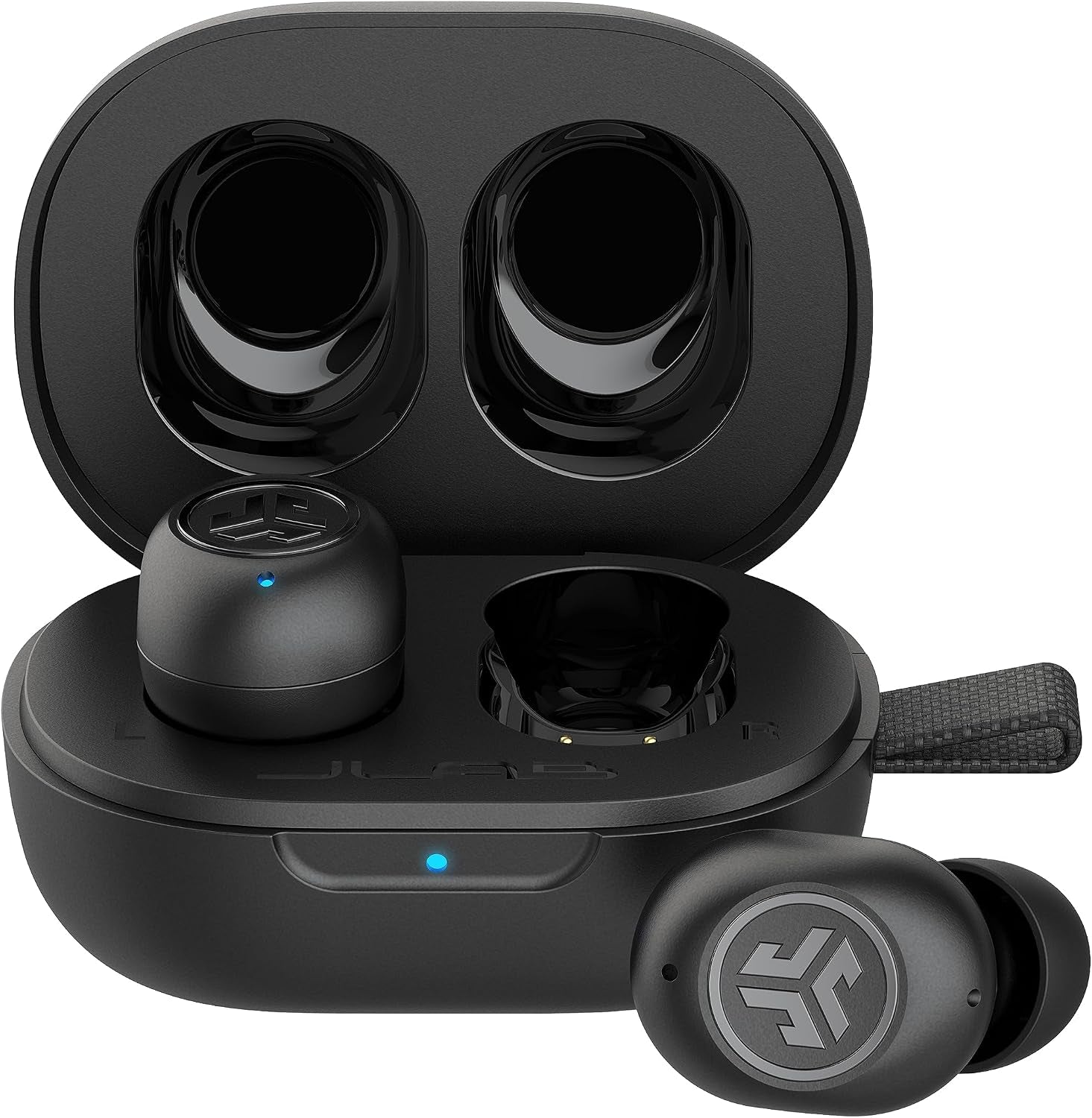 Jlab Jbuds Mini True Wireless Bluetooth Earbuds + Charging Case, Charcoal Black, IP55 Sweat and Dust Proof, Bluetooth Multipoint, Be Aware Audio, 3 EQ Sound Settings, Crystal Clear Calls