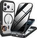 Miracase for Iphone 17 Pro Max Case with Privacy Screen Protector, Black