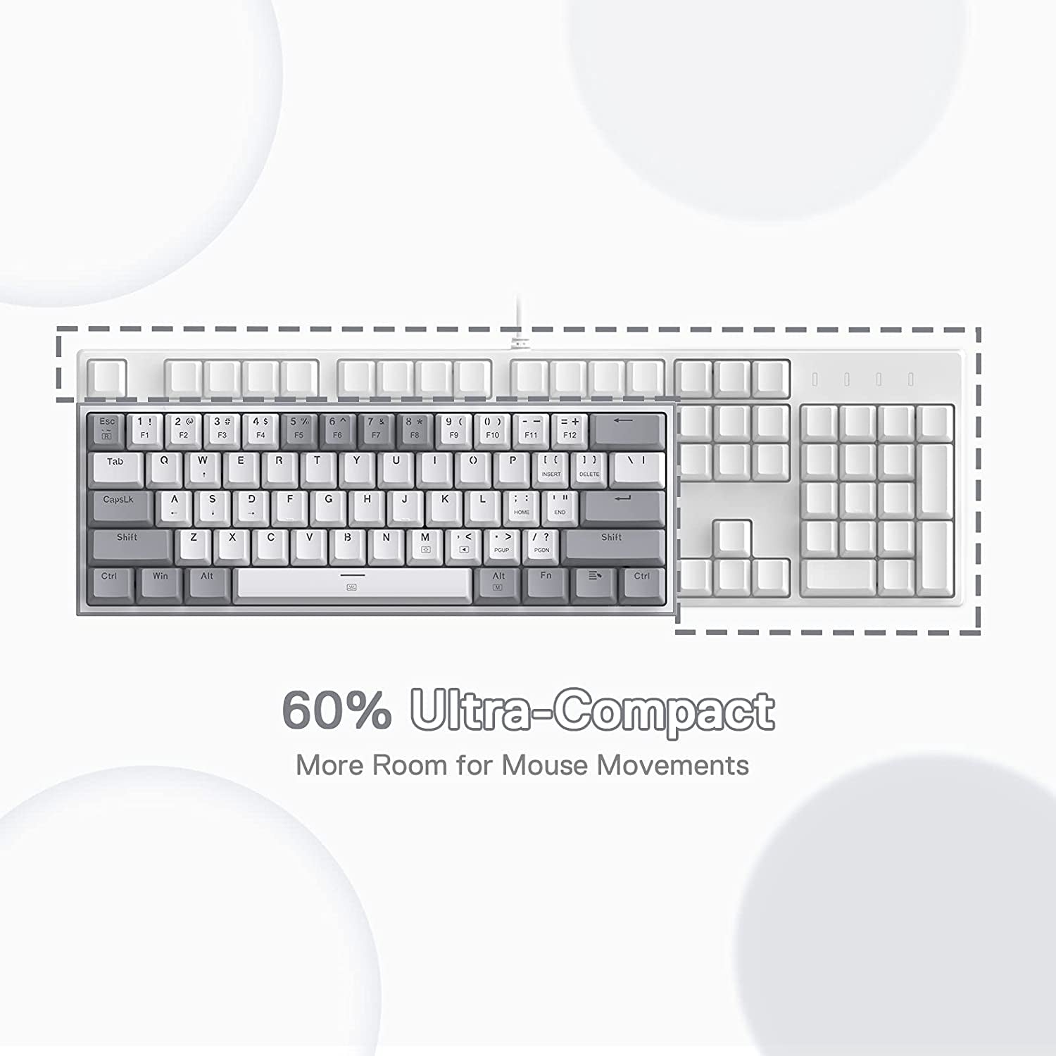 Redragon K617 Wired 60% Compact Hot-Swap RGB Gaming Mechanical Keyboard