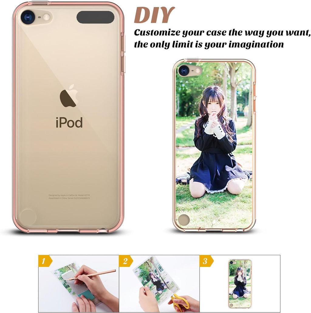 ULAK Compatible with Ipod Touch 7/6/5 Case [Anti-Yellowing], Rose Gold