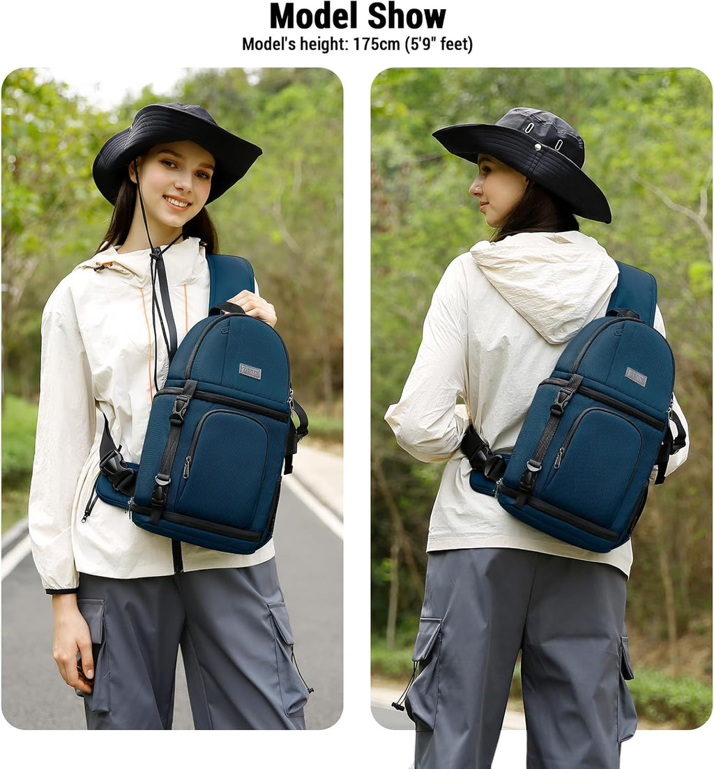 MOSISO Camera Sling Bag, Photography Shoulder Bag Compact Camera Backpack