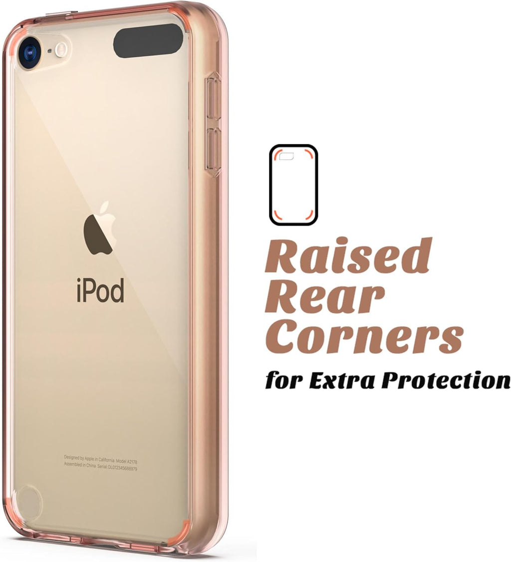 ULAK Compatible with Ipod Touch 7/6/5 Case [Anti-Yellowing], Rose Gold