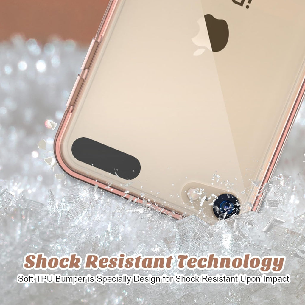 ULAK Compatible with Ipod Touch 7/6/5 Case [Anti-Yellowing], Rose Gold