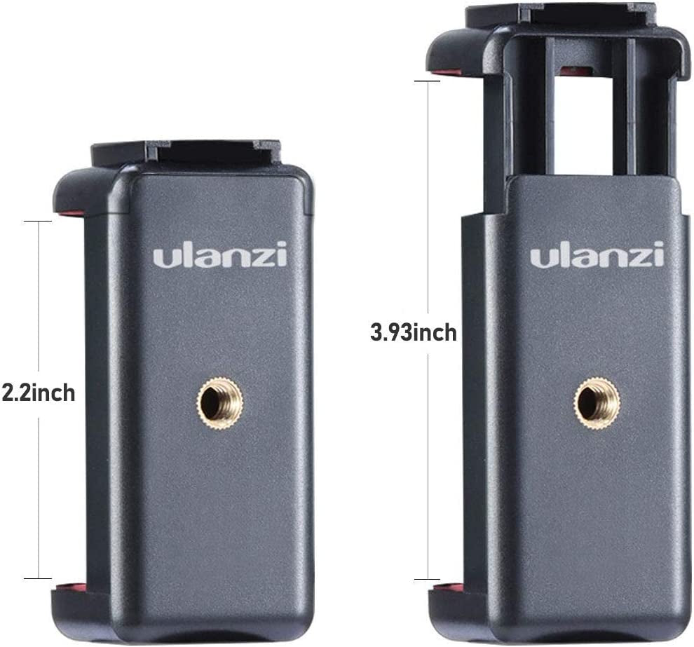ULANZI ST-07 Phone Tripod Mount with Cold Shoe Mount for Microphone LED Video Light 1/4'' Tripod Screw for Iphone 11/Pro/Pro Max XS Max XR X 8 7 plus Samsung Galaxy Oneplus Google Pixel Vlog Vlogging